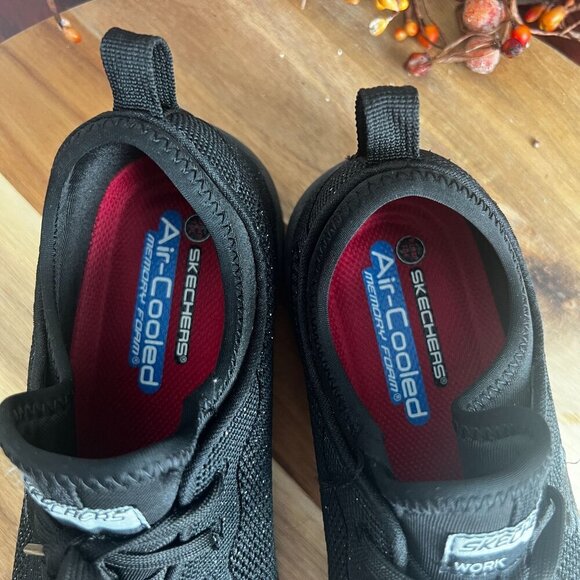 Skechers Work Womens Bulkin 108033– Balran Comp Toe Sneaker Sz 8 Black - Picture 5 of 11